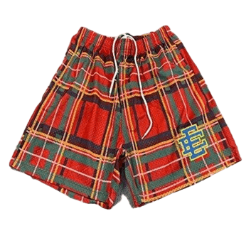 EE Unisex Cotton Plaid Shorts: Casual Comfort