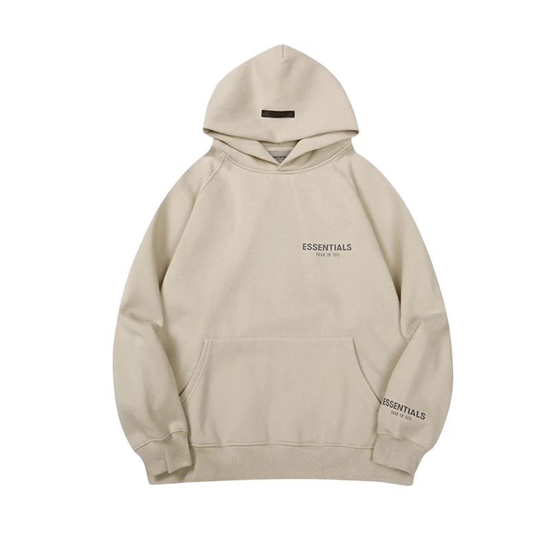 ESSENTIALS Beige Hoodie: Cotton Unisex Streetwear