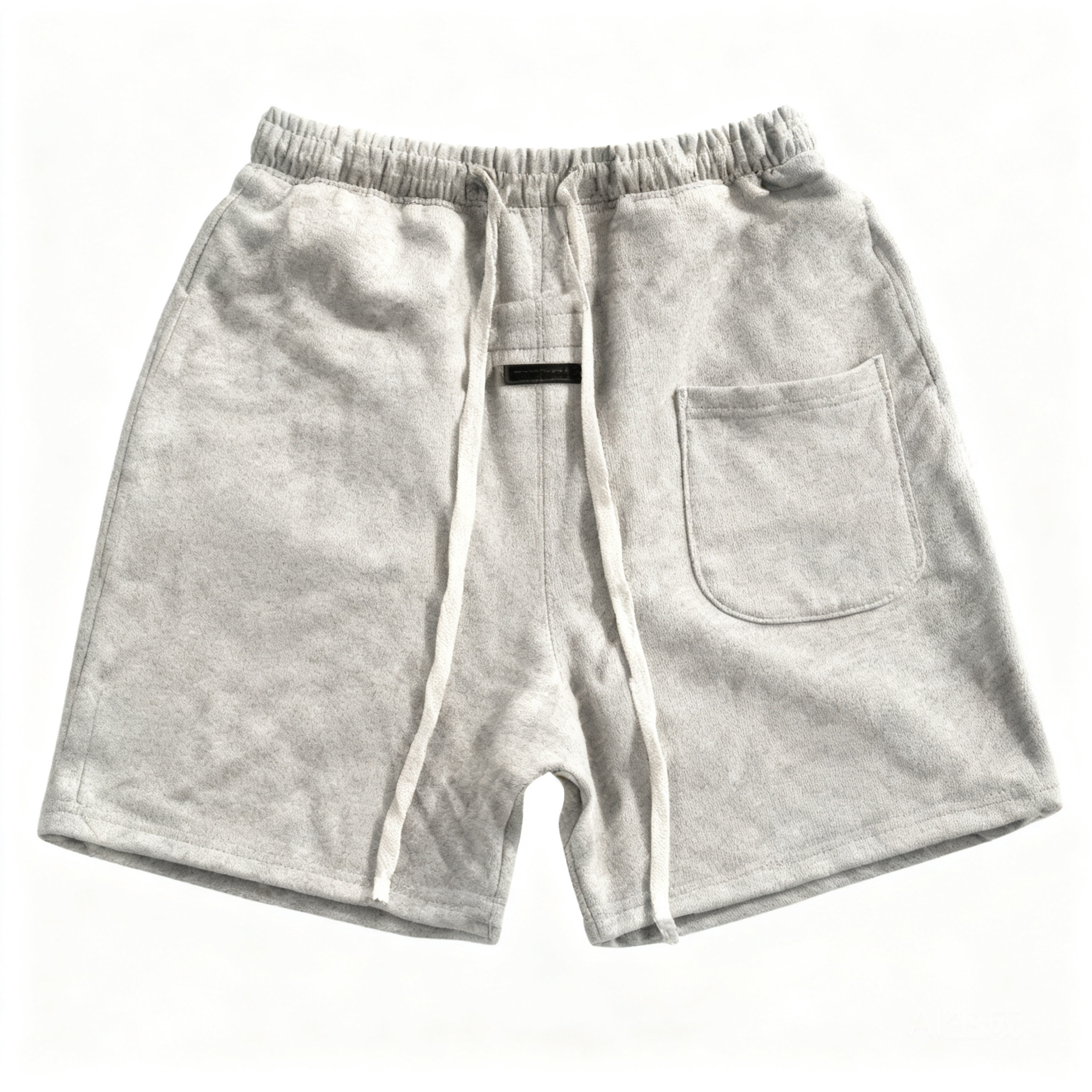 ESSENTIALS Light Grey Casual Shorts: Unisex, Breathable