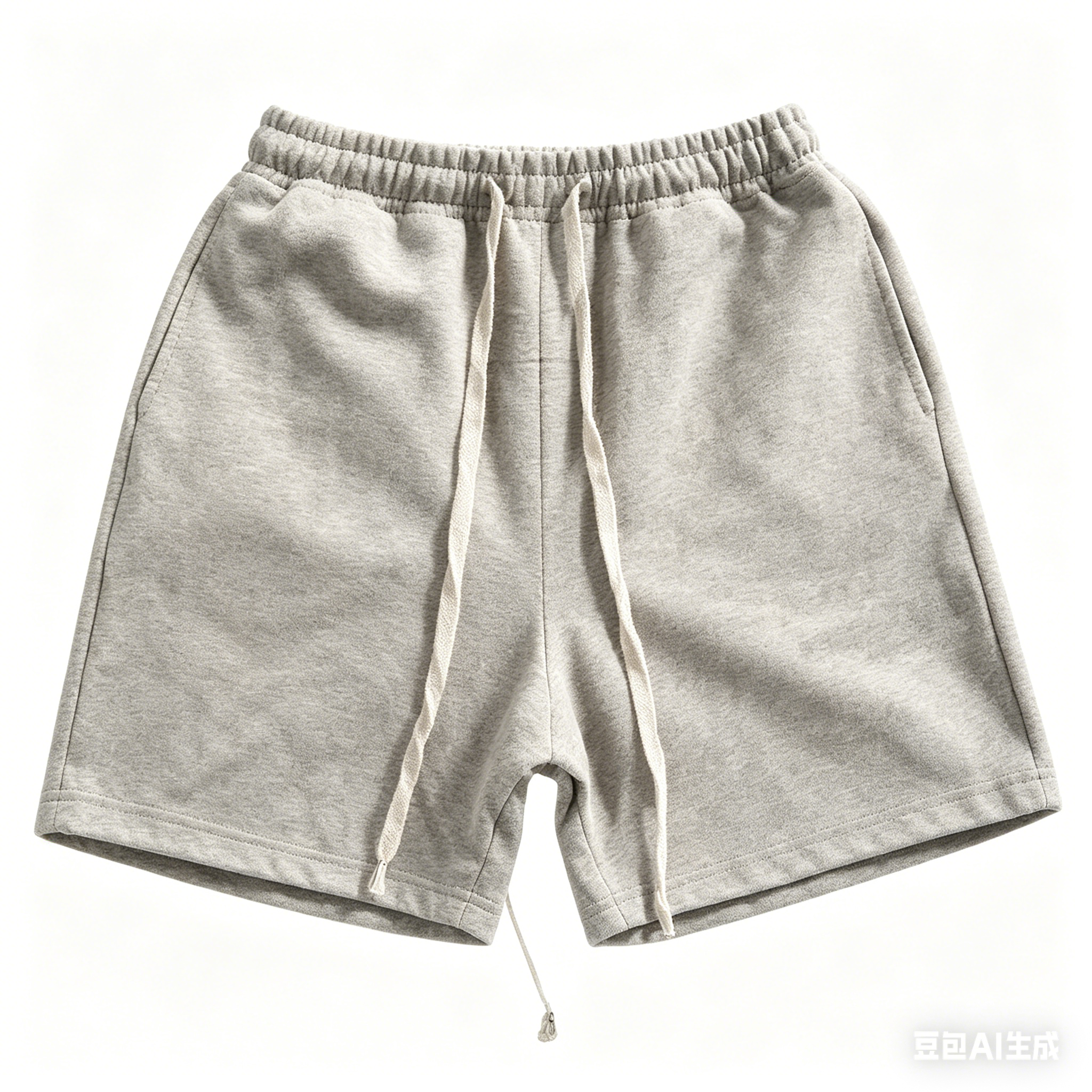 ESSENTIALS Light Grey Casual Shorts: Unisex, Breathable