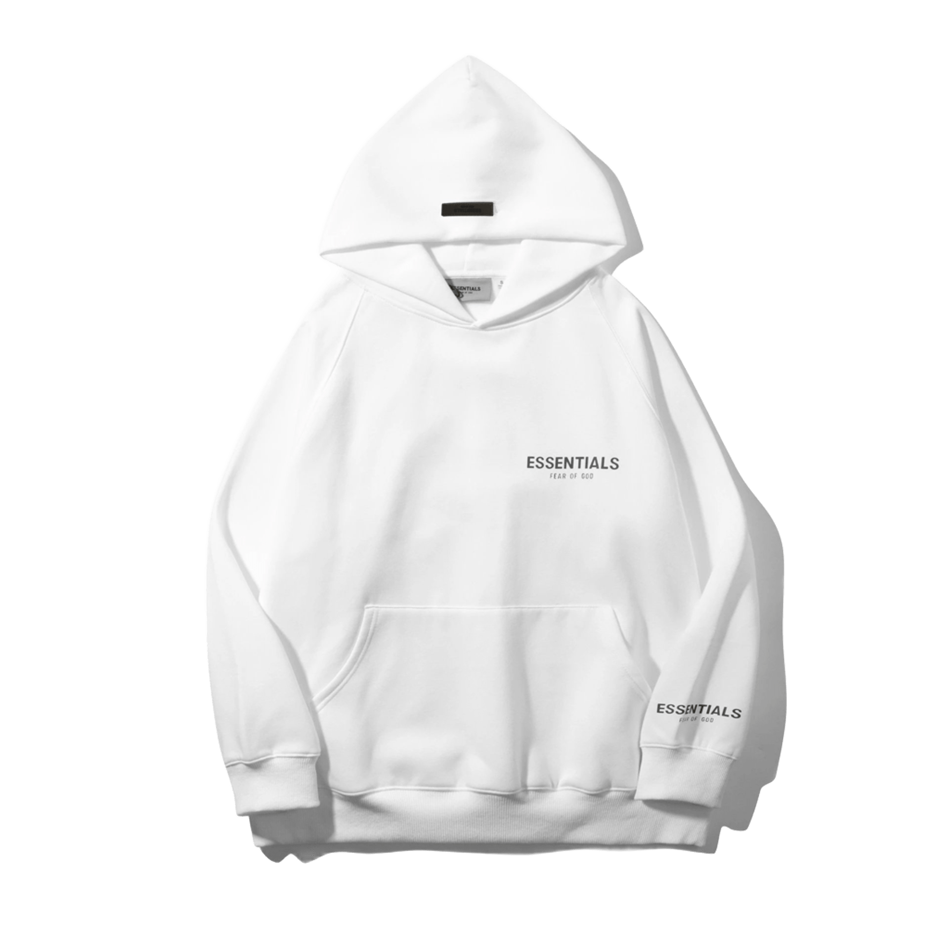 ESSENTIALS White Hoodie: Unisex Cotton Streetwear
