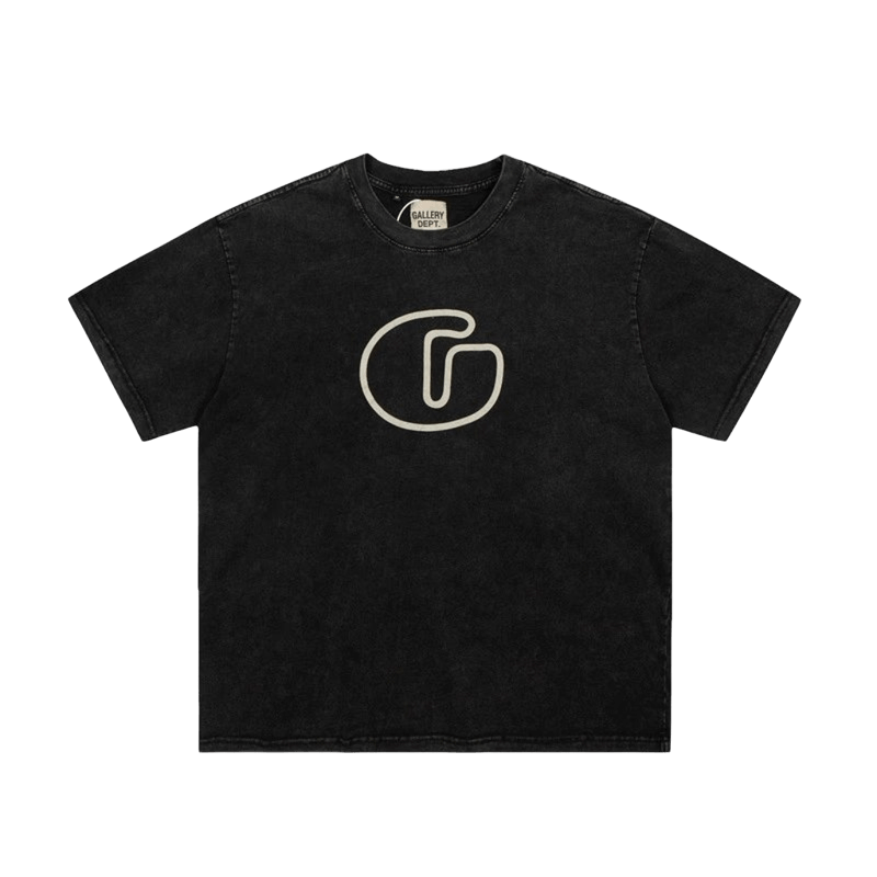 Gallery Dept. Black Cotton T-shirt: Unisex Logo Tee