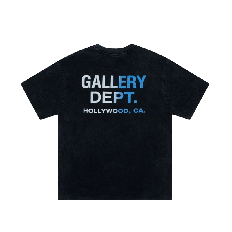 Gallery Dept. Black Cotton Tee: Unisex Streetwear