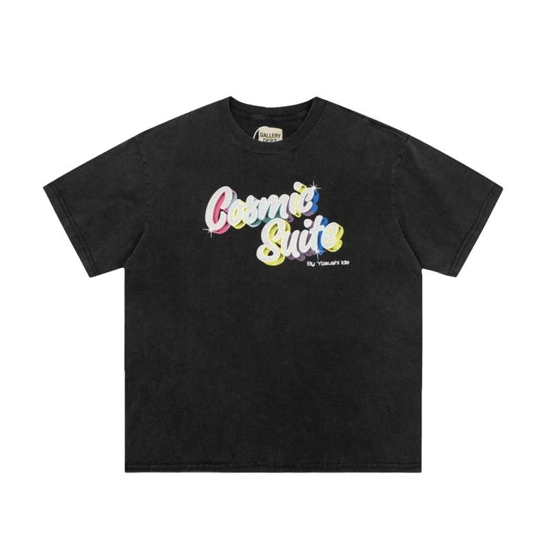 GALLERY DEPT. Cosmic Tee: Black Cotton Streetwear