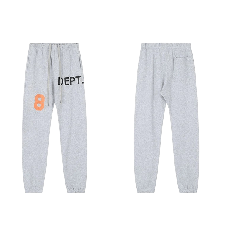 Gallery Dept. Light Gray Cotton Unisex Sweatpants w/ Logo