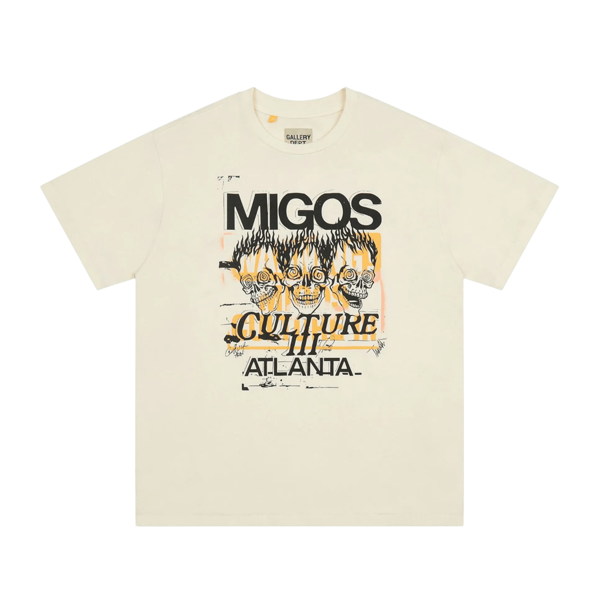 Gallery Dept. Migos Off-White Cotton T-Shirt | Unisex Streetwear