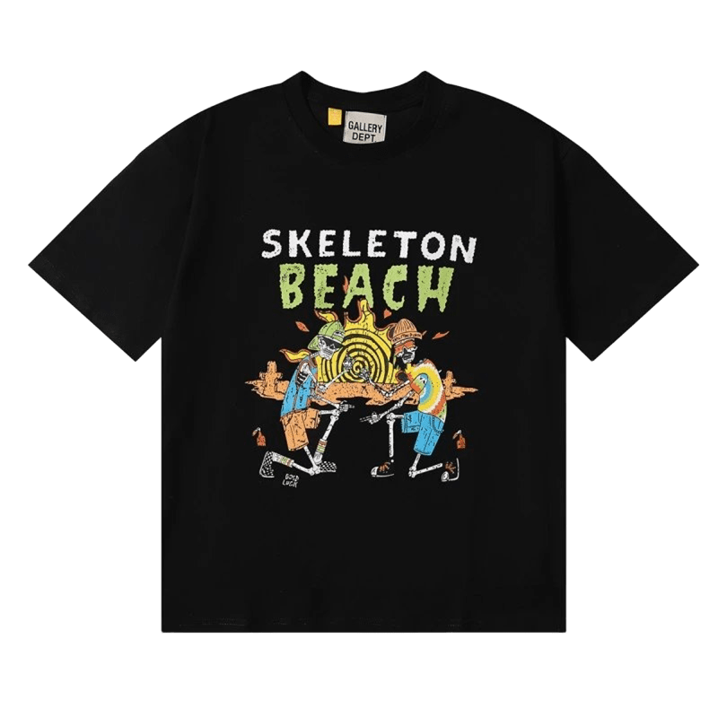 Gallery Dept. Skeleton Beach T-Shirt - Black Cotton Tee