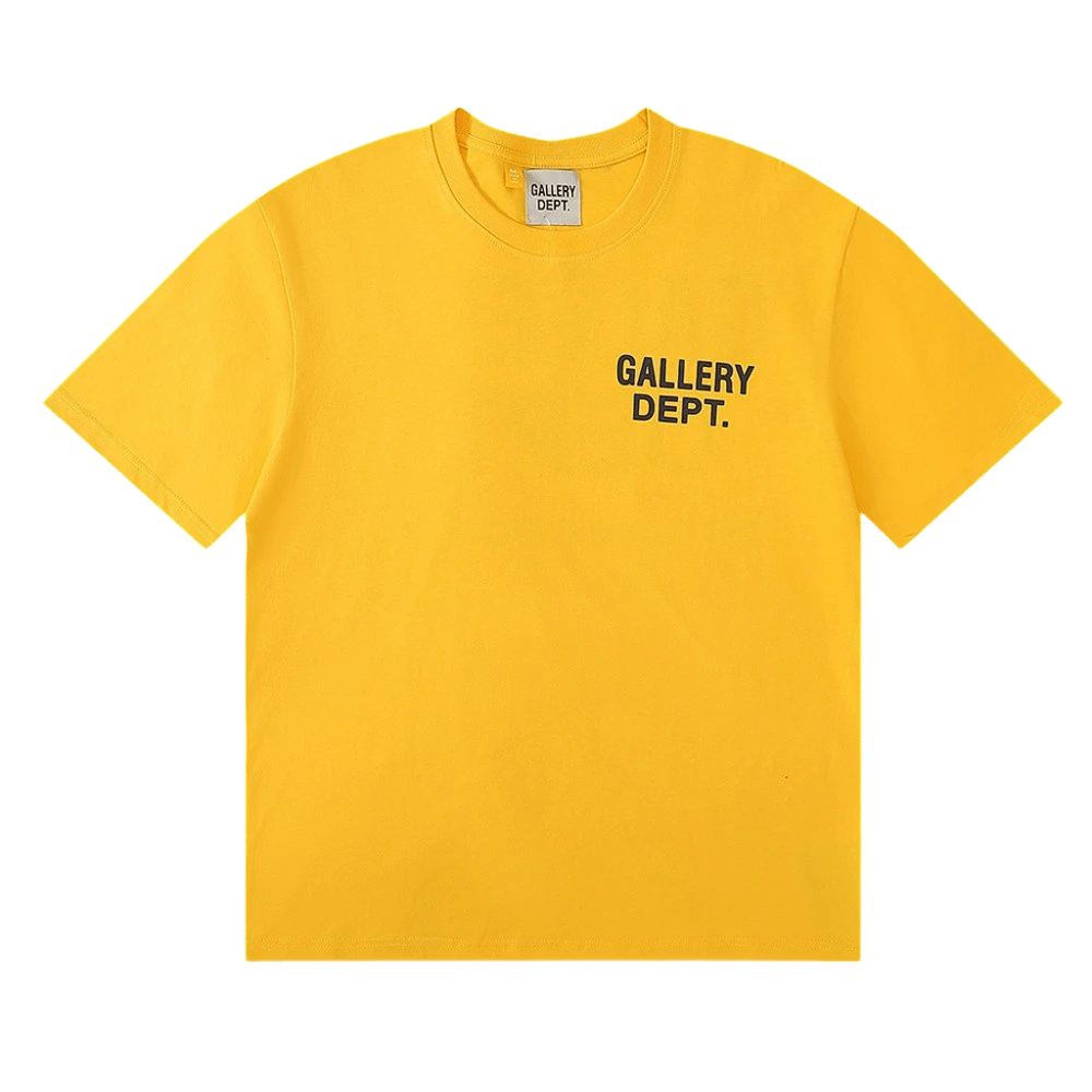 Gallery Dept. Yellow Cotton T-Shirt: Unisex Streetwear Tee