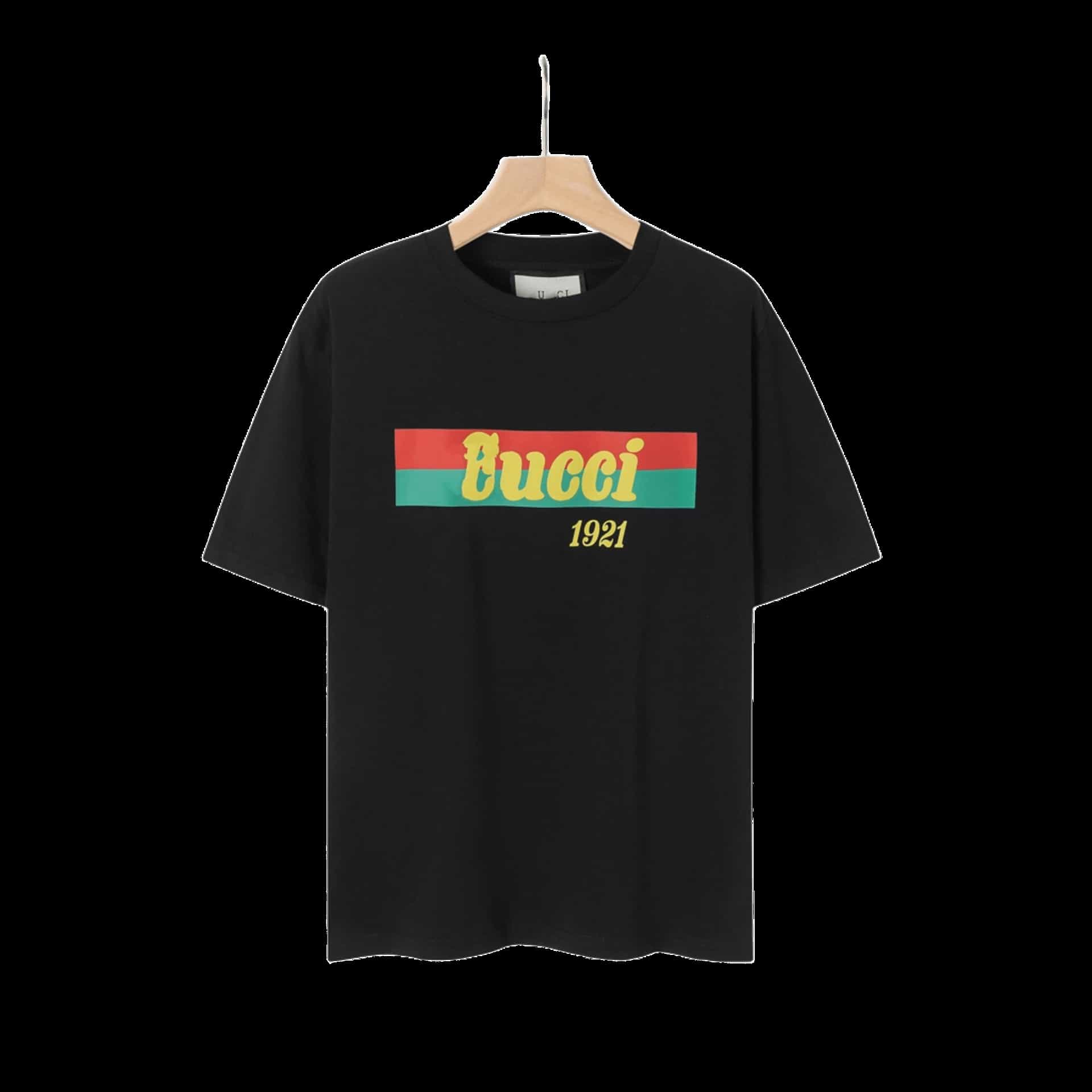 Gucci 1921 Black Cotton Retro Unisex T-Shirt