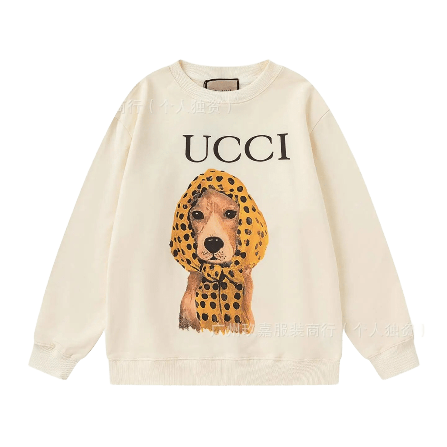 Gucci Animal Print Hoodie: Off-White Cotton Unisex