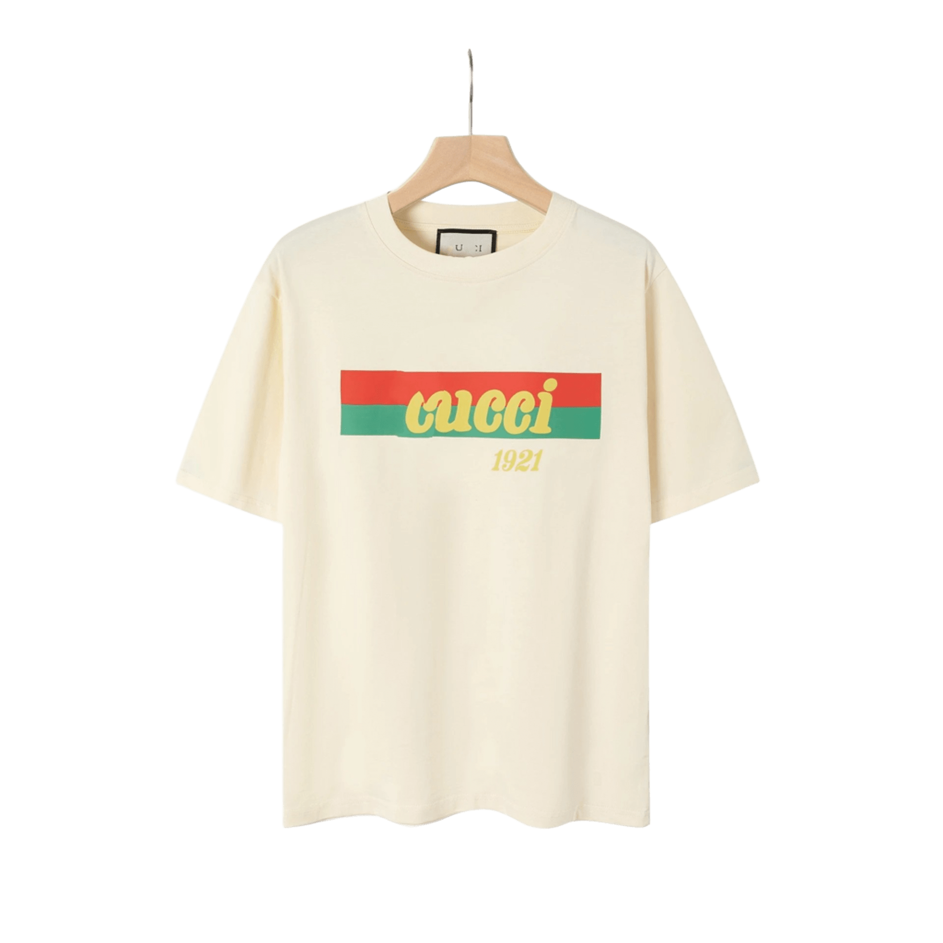 Gucci Beige Cotton Retro T-Shirt: Unisex Classic