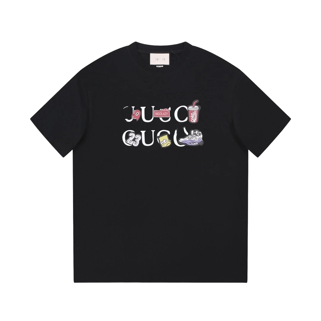 Gucci Black Cotton T-Shirt: Unisex Streetwear w/ Graphic