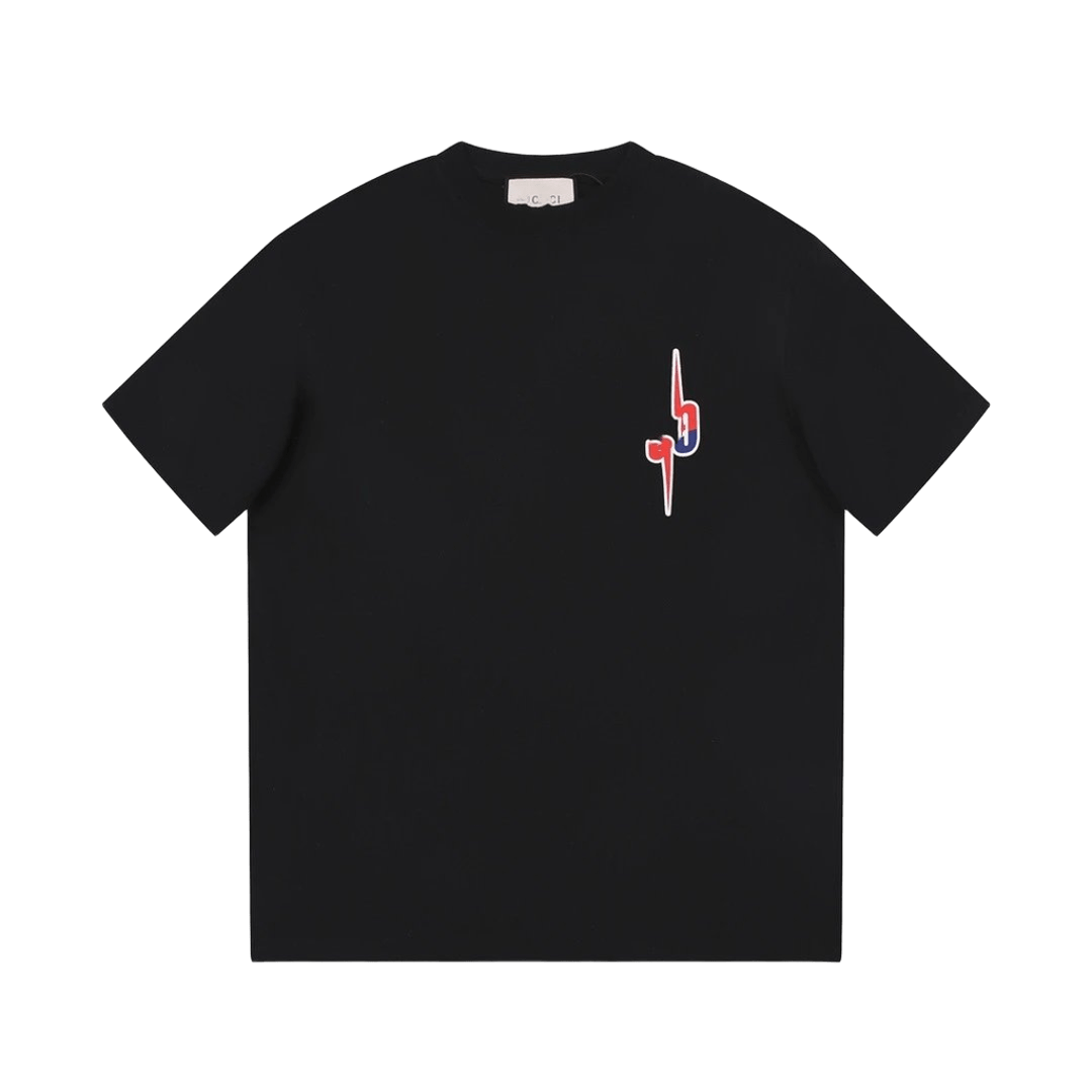 Gucci Black Cotton T-Shirt with Emblem, Unisex