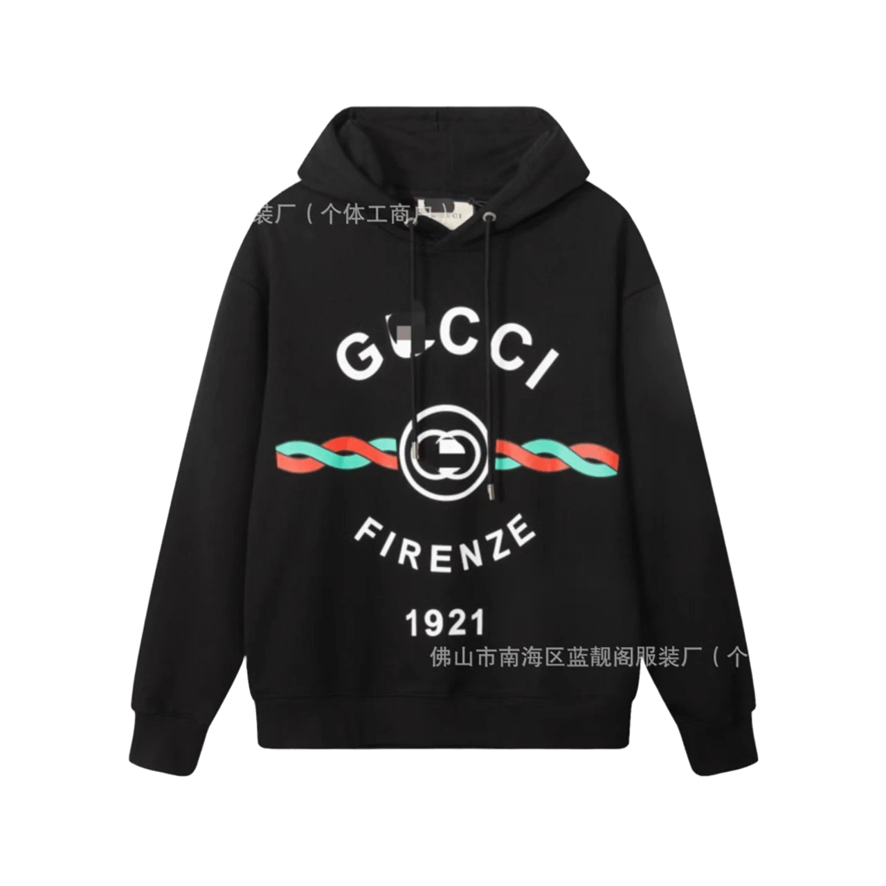 Gucci Black Hoodie: GG Logo, Unisex Cotton Streetwear