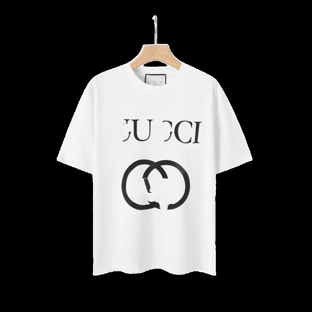 Gucci Classic White Cotton T-Shirt with Logo & GG Emblem