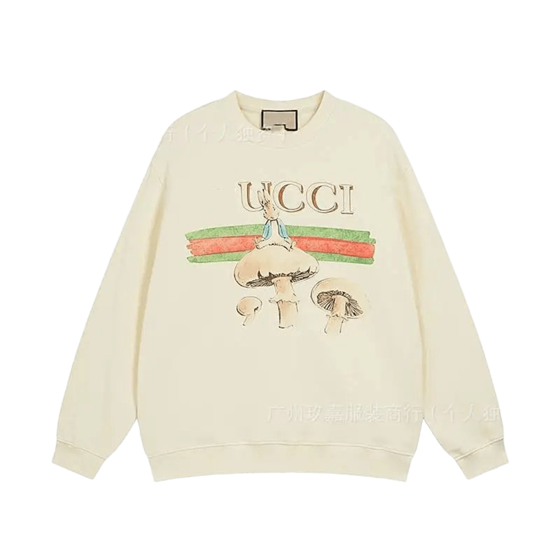 Gucci Fairy Tale Hoodie: White Cotton Unisex Winter Pullover