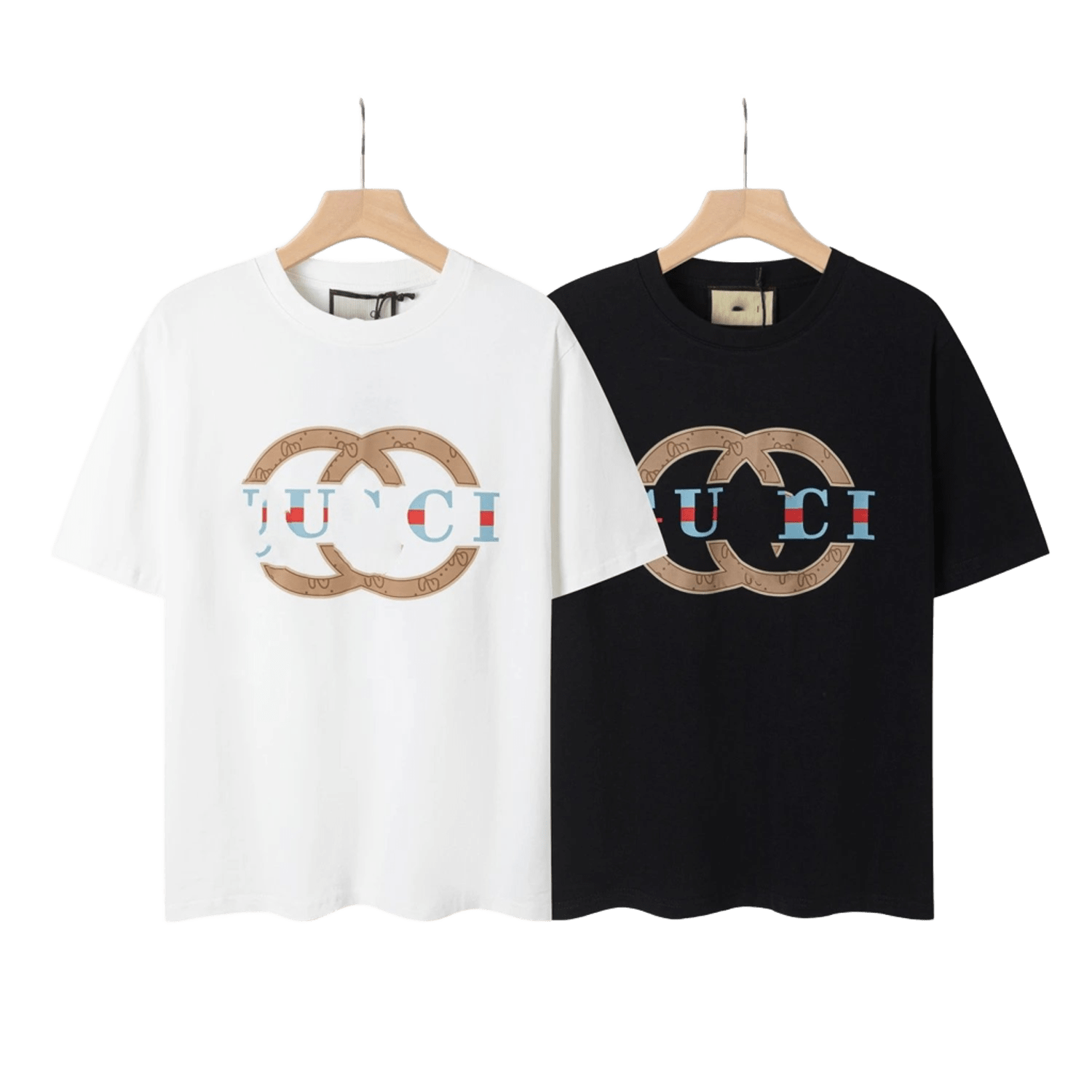 Gucci GG Logo Unisex Cotton T-Shirt, Black & White