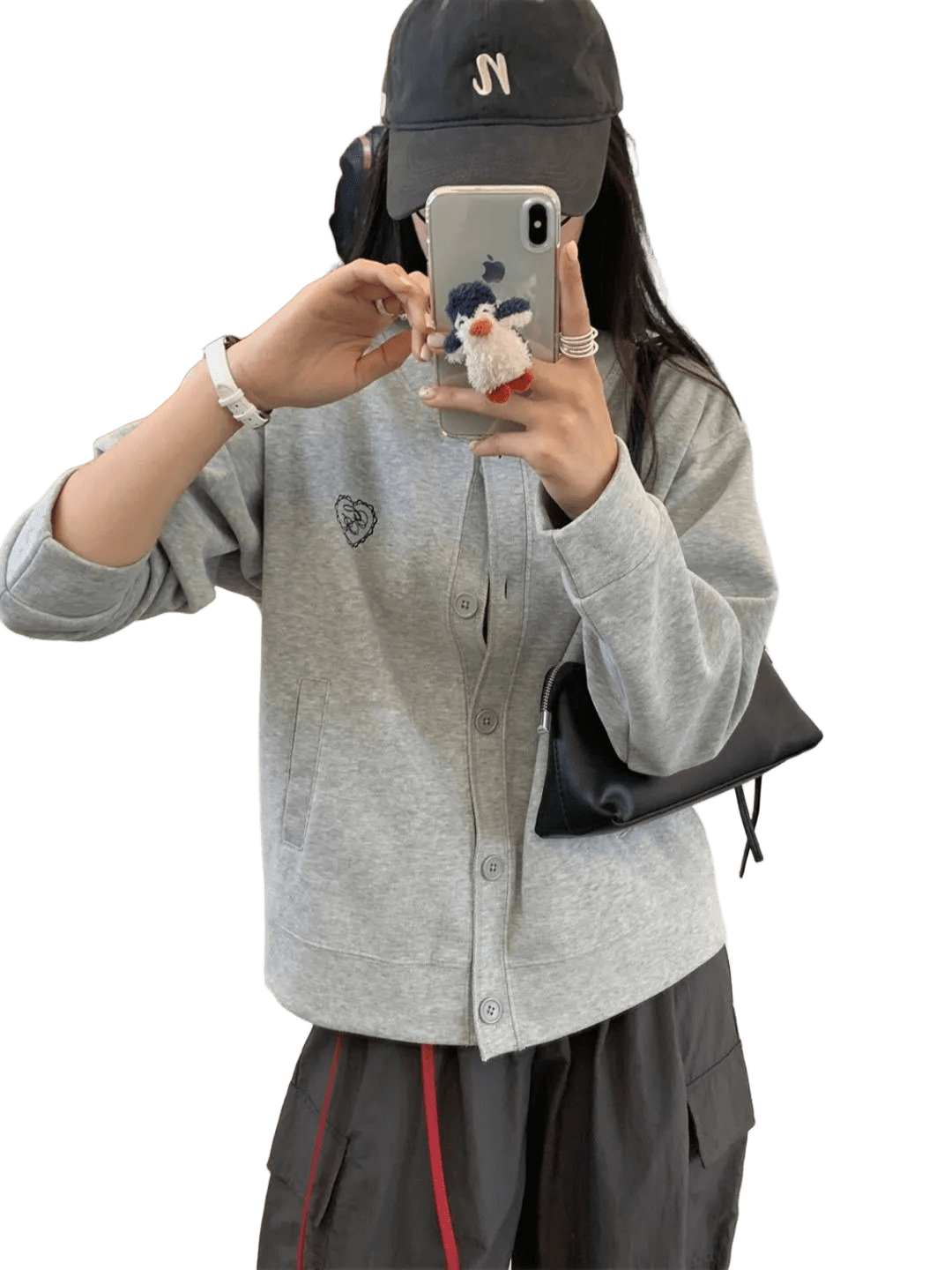 Gucci Grey Cotton Cardigan for Women, Emblem Design