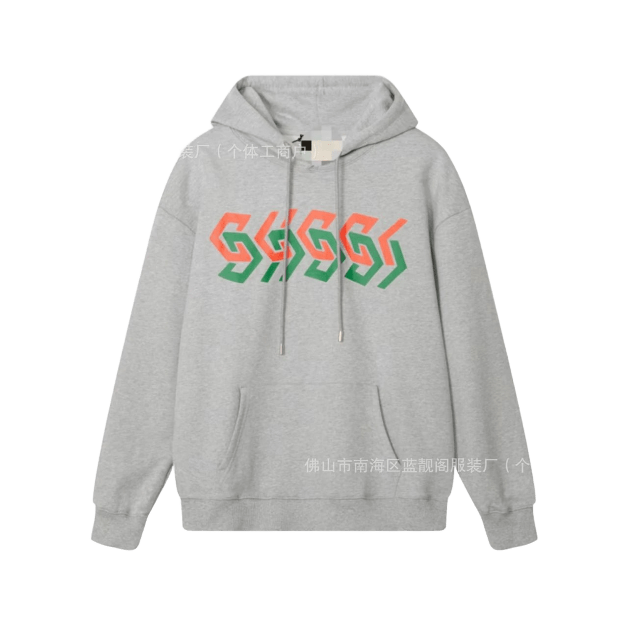 Gucci Grey Cotton Hoodie: Unisex Logo Pullover