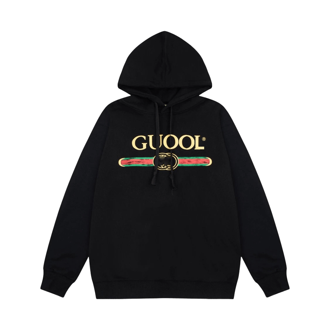 Gucci GUOOL Black Hoodie: Unisex Cotton Blend, Iconic Logo