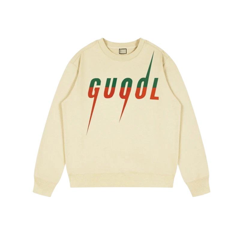 Gucci GUQOL Beige Hoodie: Cotton Unisex Sweatshirt