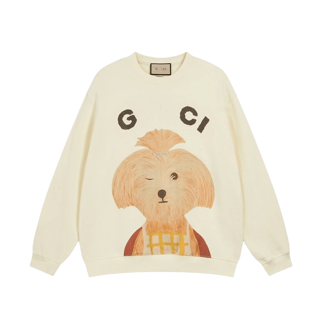Gucci Pet Collection Cream Sweatshirt, Dog Print