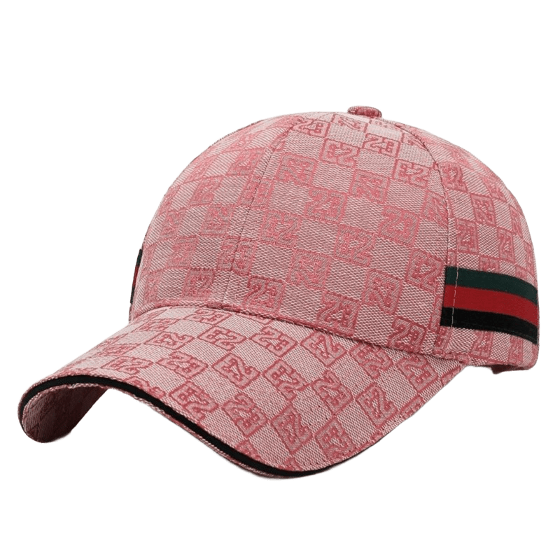 Gucci Pink GG Baseball Cap: Unisex Sun Hat with Web Stripe