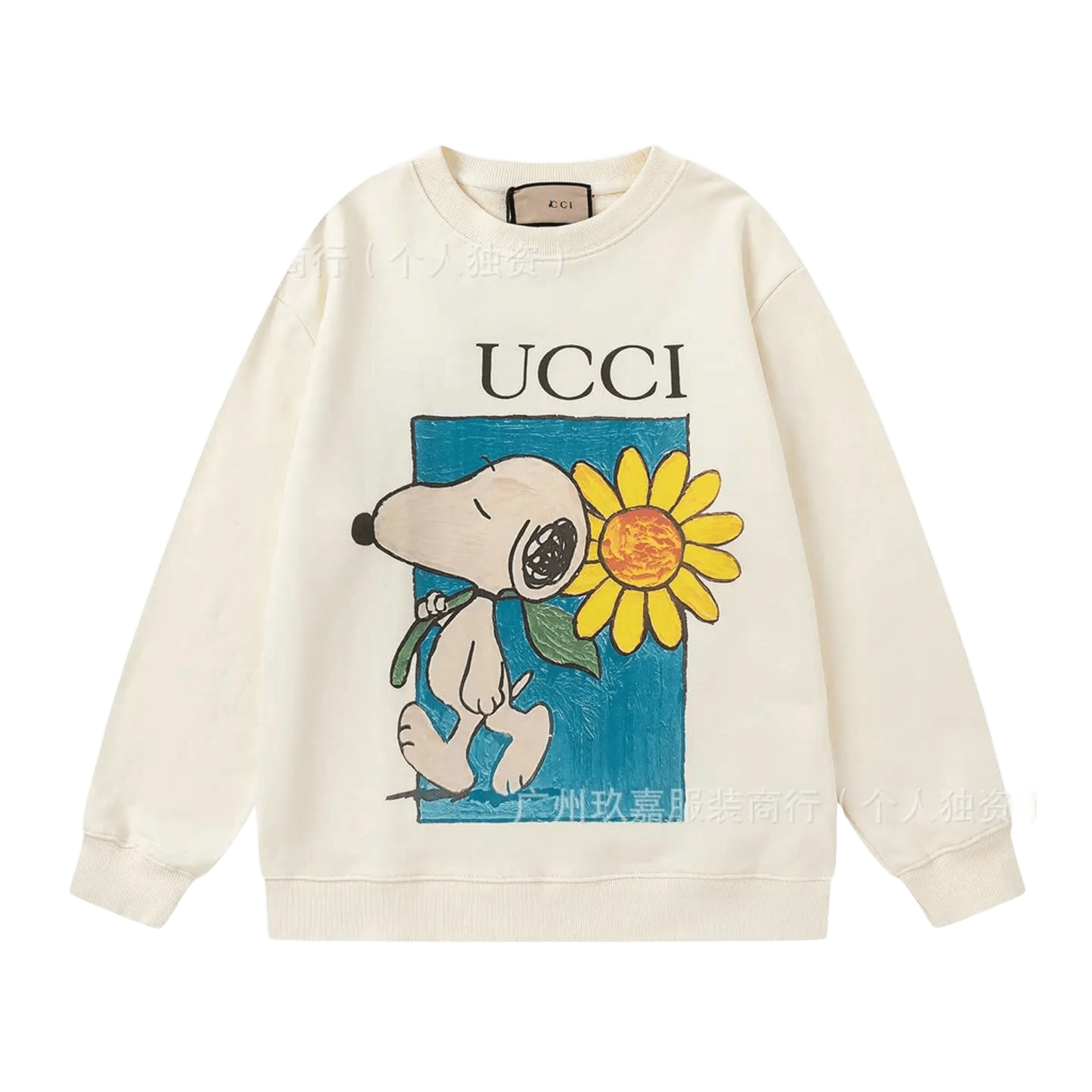 Gucci Snoopy Sweatshirt: Beige, Cotton, Unisex