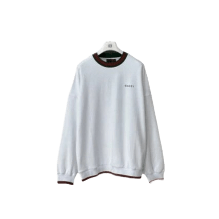 Gucci White Cotton Hoodie: Essential Unisex Crewneck, Premium