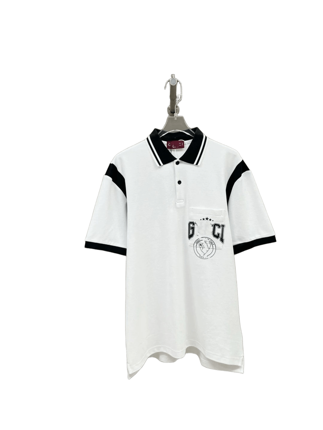 Gucci White Cotton Polo Shirt: Iconic Emblem