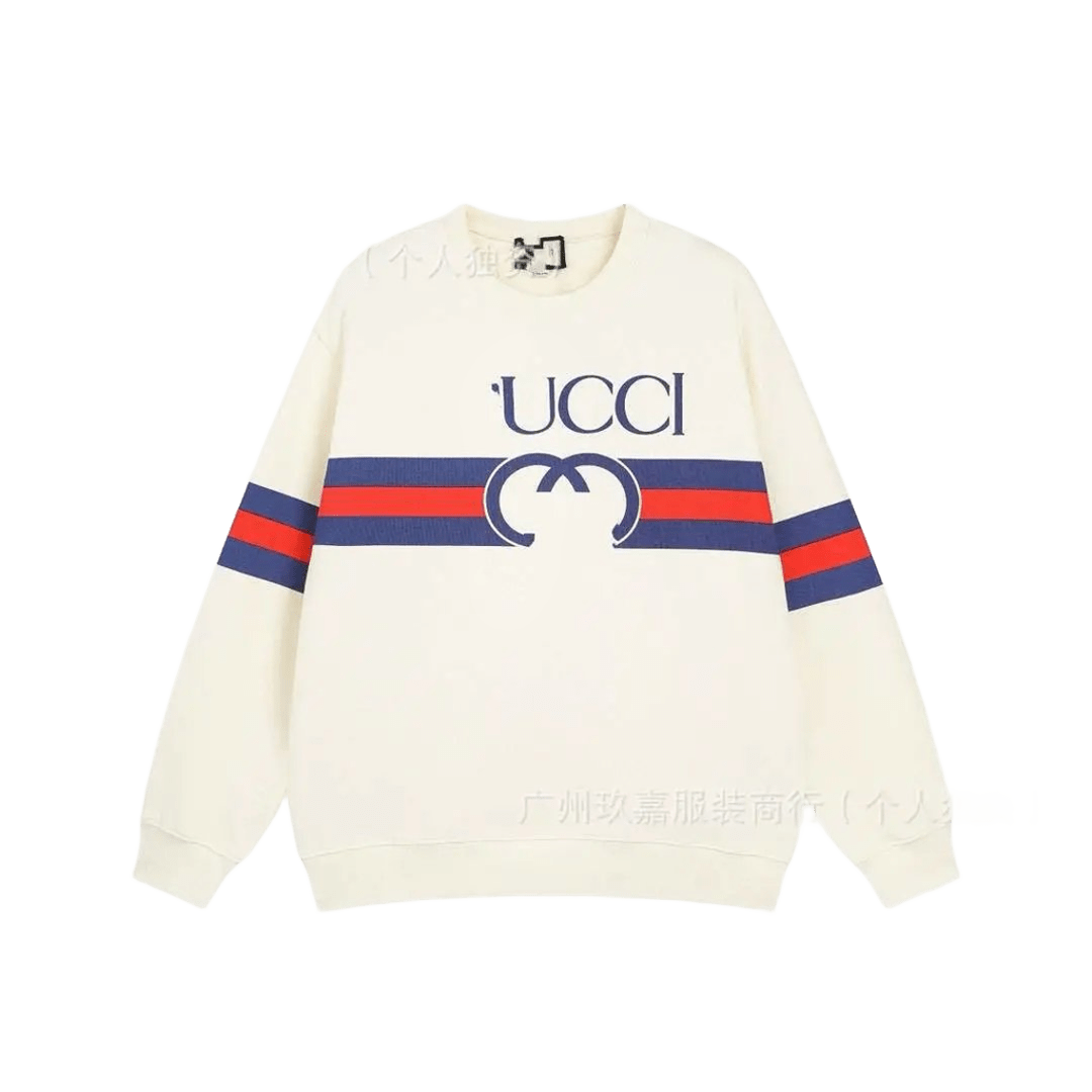 Gucci White GG Logo Hoodie: Unisex, Warm & Retro Chic