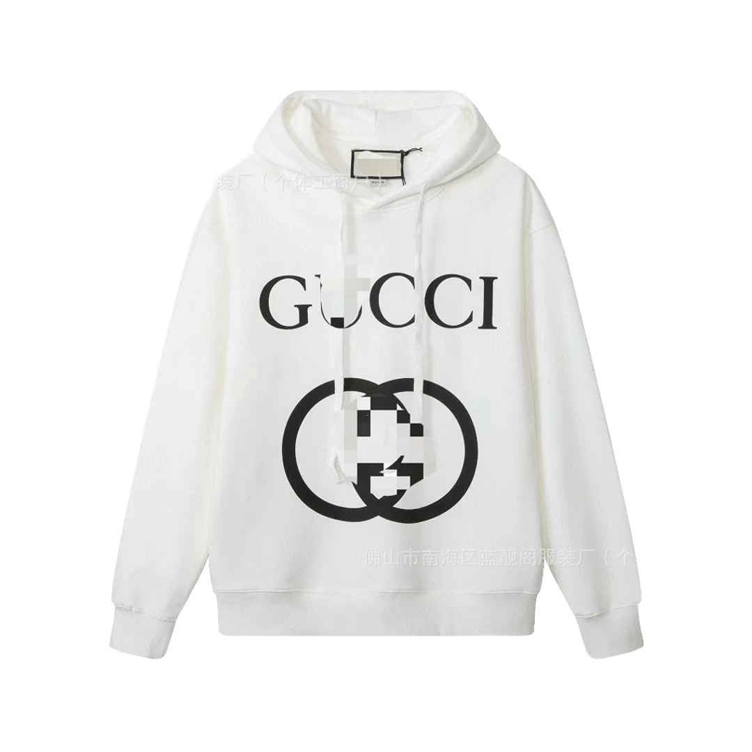Gucci White Hoodie: Unisex Winter Luxury Casual Wear