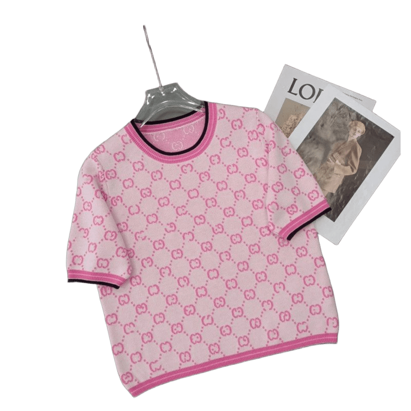 Gucci Women's Pink GG Knitwear: Vintage Sweater, Soft Fabric