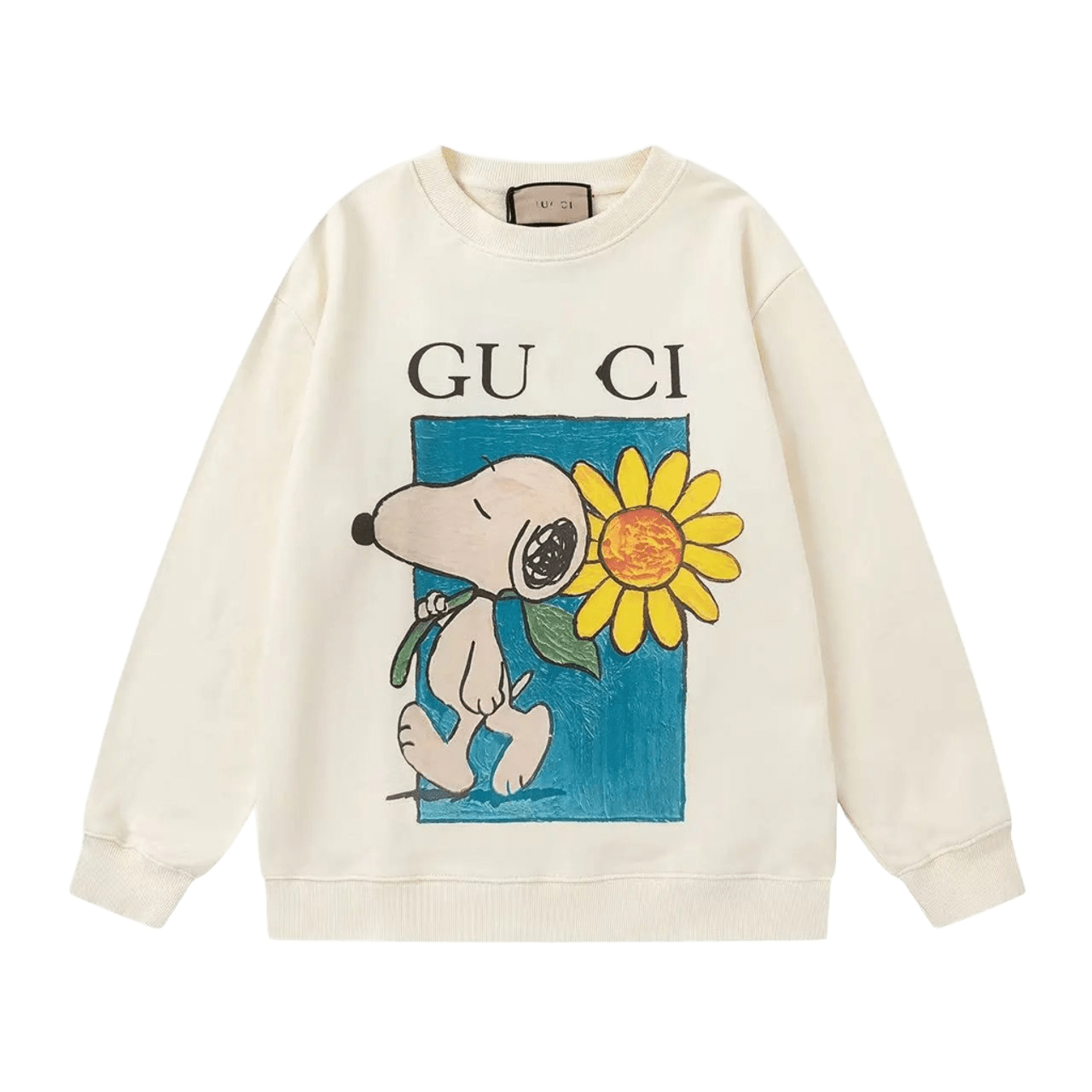 Gucci x Snoopy Cream Sweatshirt | Unisex Retro Graphic