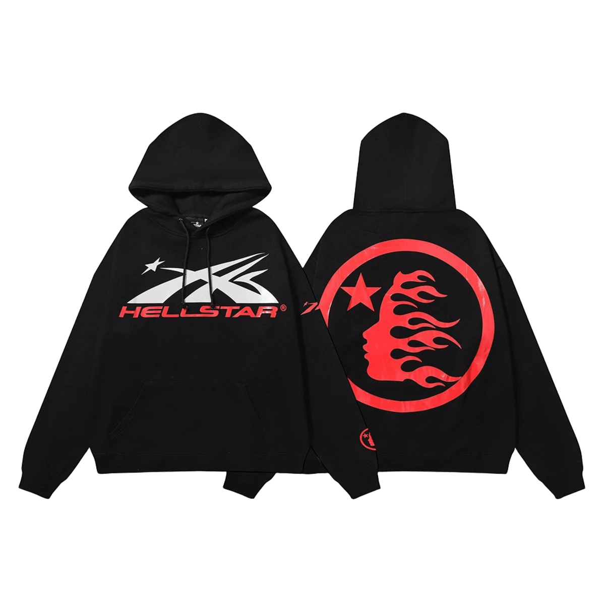 Hellstar Classic Black Hoodie - Unisex Cotton Streetwear