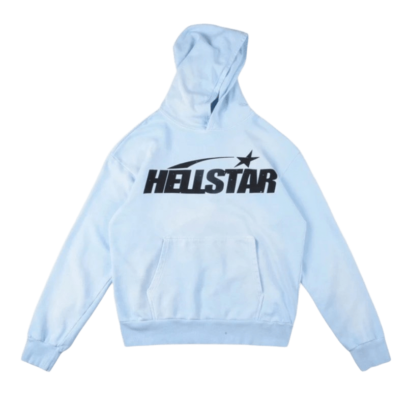 Hellstar Light Blue Hoodie: Basic Cotton Unisex Streetwear