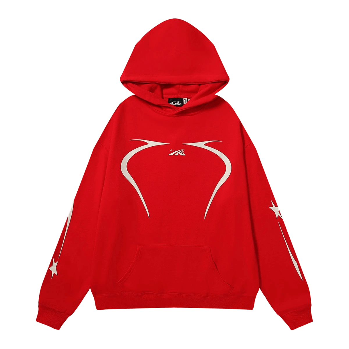 Hellstar Red Cotton Hoodie: Unisex Graphic Streetwear