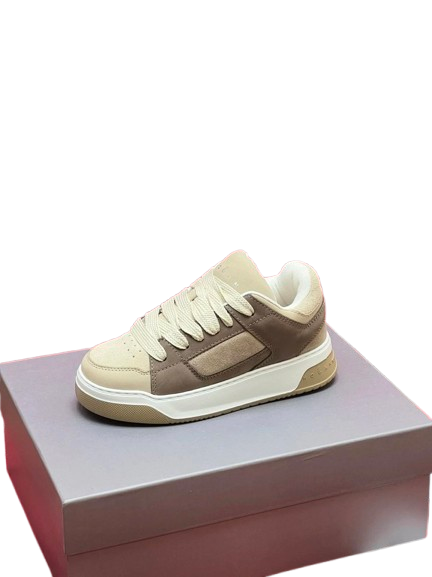 HOGAN Unisex Beige Leather & Suede Comfort Sneakers
