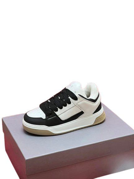 HOGAN Classic Black & White Leather Unisex Sneakers