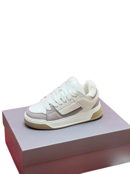 HOGAN Grey & White Leather Sneakers, Unisex Urban Comfort
