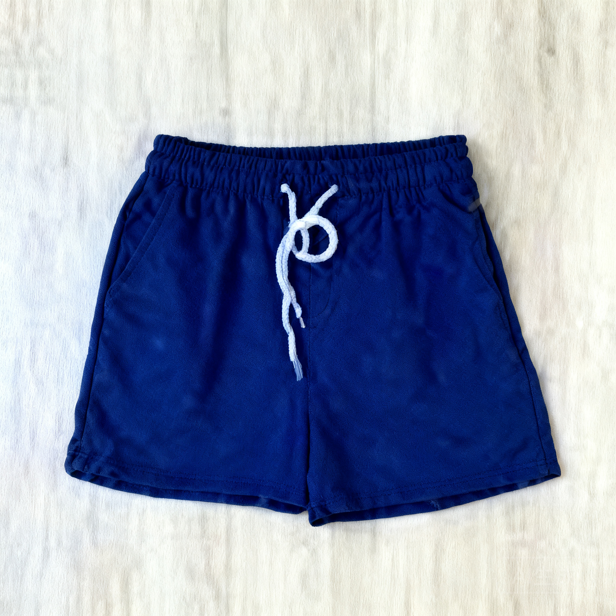 Lacoste Blue Cotton Shorts: Classic Unisex Summer Style