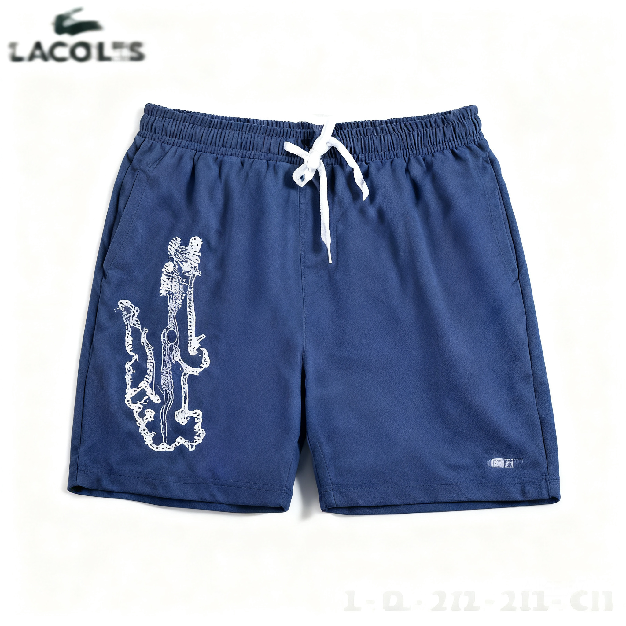LACOSTE Classic Blue Cotton Shorts: Breathable Unisex Casual