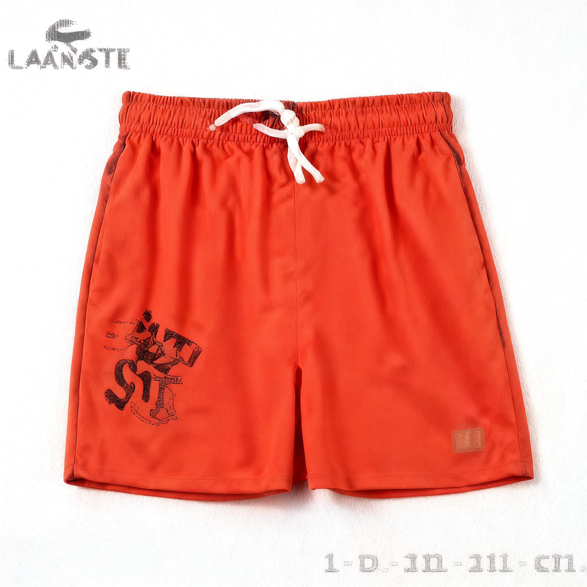 LACOSTE Red Cotton Shorts: Classic Unisex Casual