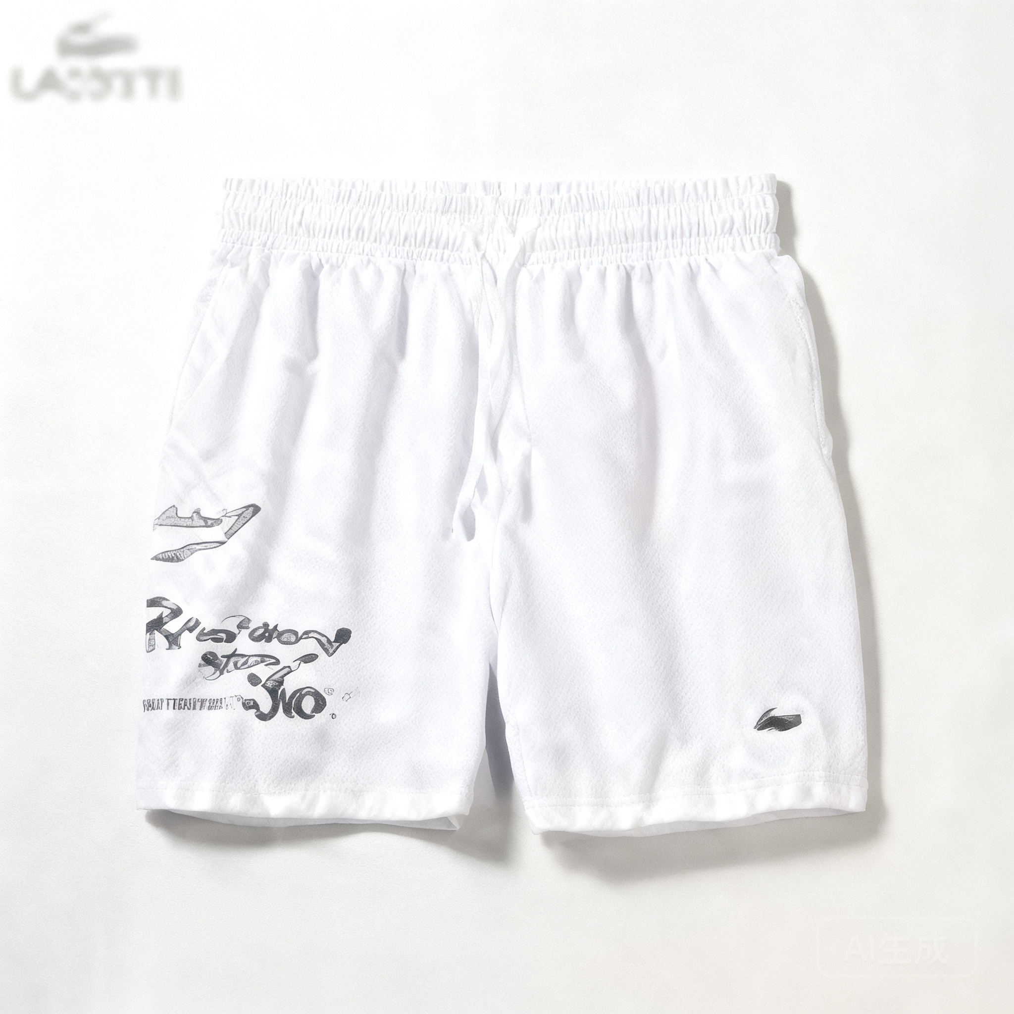 Lacoste White Cotton Shorts: Classic Unisex Summer Casual