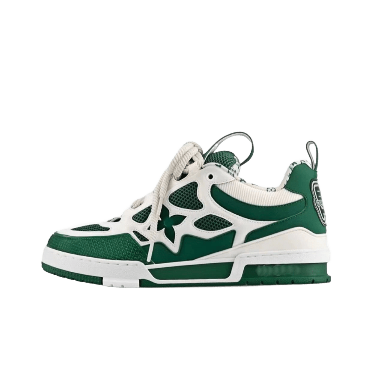 Louis Vuitton Green White Star Leather Mesh Sneakers