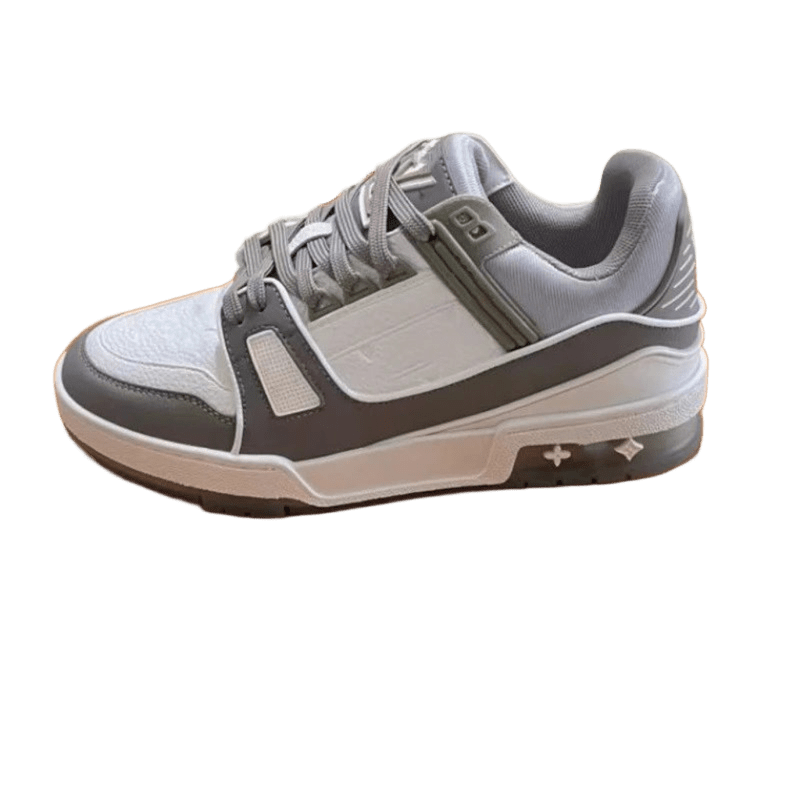 Louis Vuitton Grey & White Unisex Sneakers, Comfort & Style