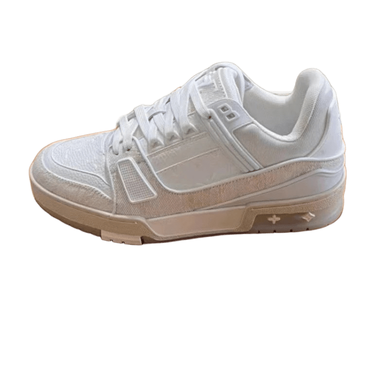 Louis Vuitton White Sneakers: Minimalist Unisex Design