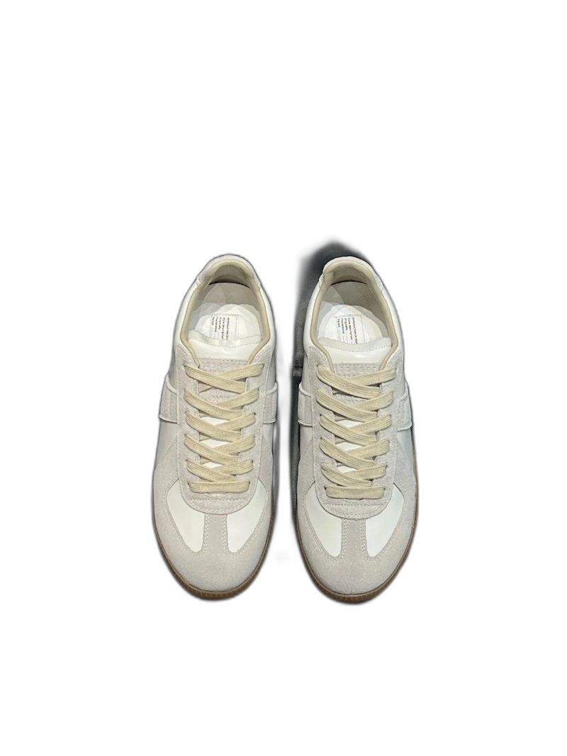 Maison Margiela Beige Leather Suede Retro Unisex Sneakers