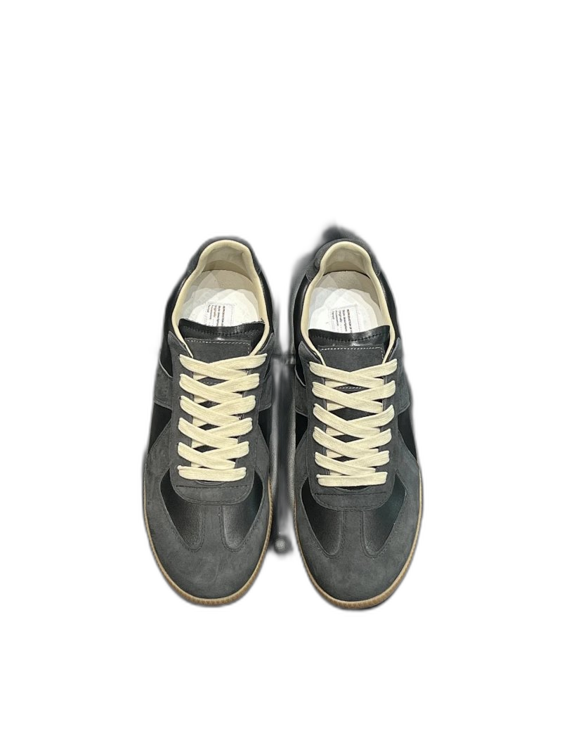 Maison Margiela Black Leather Suede Unisex Casual Sneakers