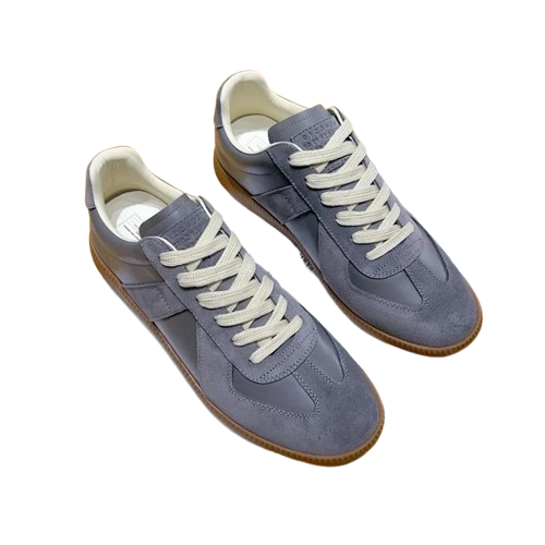 Maison Margiela Grey Leather Unisex Sneakers